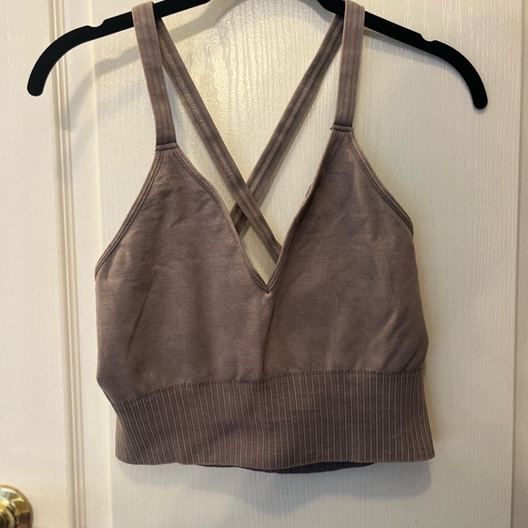 Lavender FP Ribbed Crop Top - Picture 1 of 3